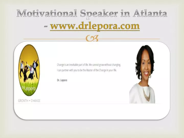 motivational speaker in atlanta www drlepora com