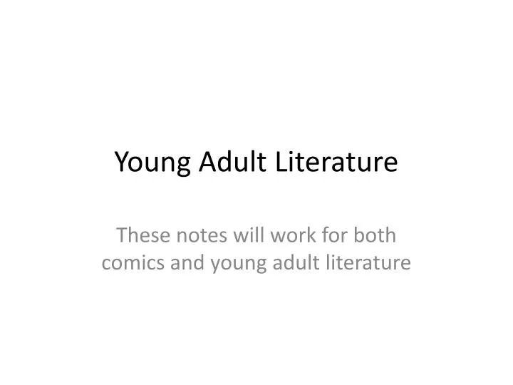 young adult literature