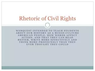 Rhetoric of Civil Rights