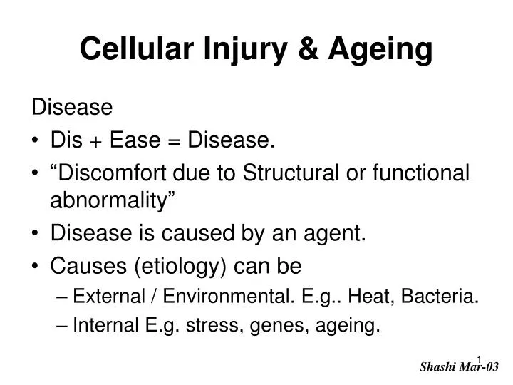 cellular injury ageing