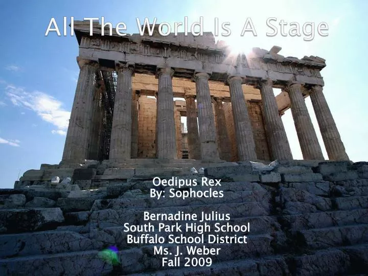 all the world is a stage