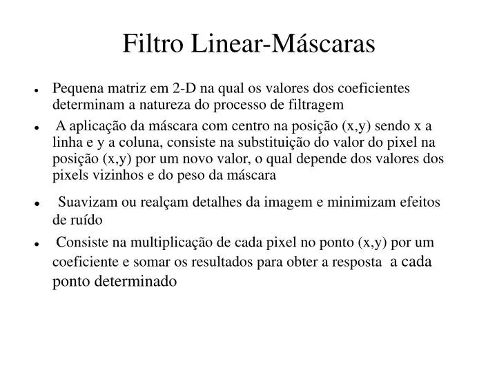 filtro linear m scaras