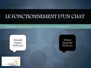 le fonctionnement d un chat