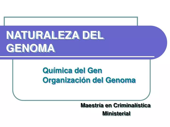 naturaleza del genoma