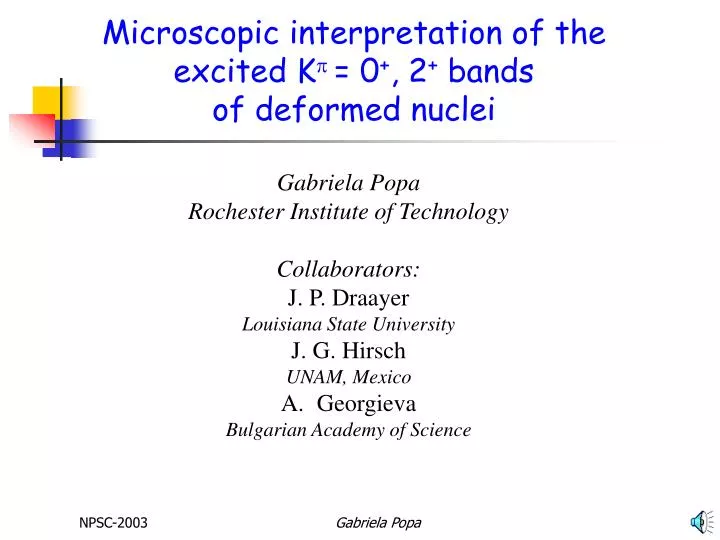 microscopic interpretation of the excited k 0 2 bands of deformed nuclei