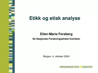 etikk og etisk analyse