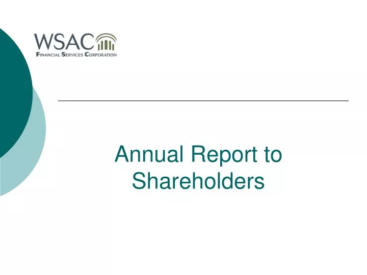 annual report to shareholders