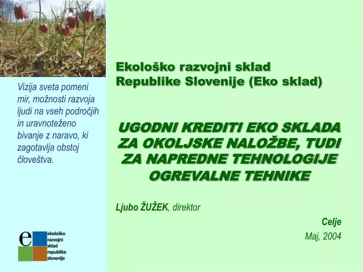 ekolo ko razvojni sklad republike slovenije eko sklad
