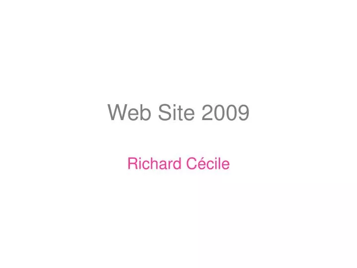 web site 2009