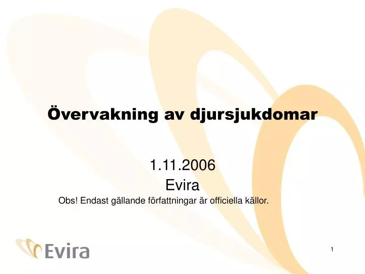 vervakning av djursjukdomar