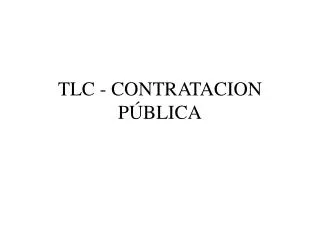 tlc contratacion p blica