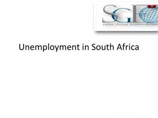 Unemployment in South Africa