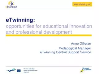 eTwinning: opportunities for educational innovation and professional development
