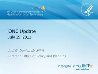 ONC Update July 19, 2012