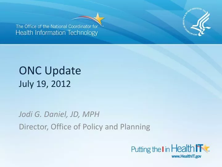 onc update july 19 2012
