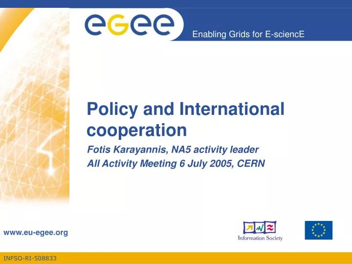 policy and international cooperation