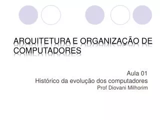 arquitetura e organiza o de computadores