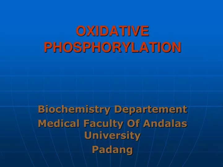 oxidative phosphorylation