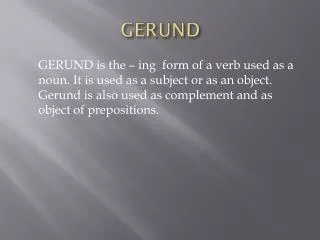 GERUND