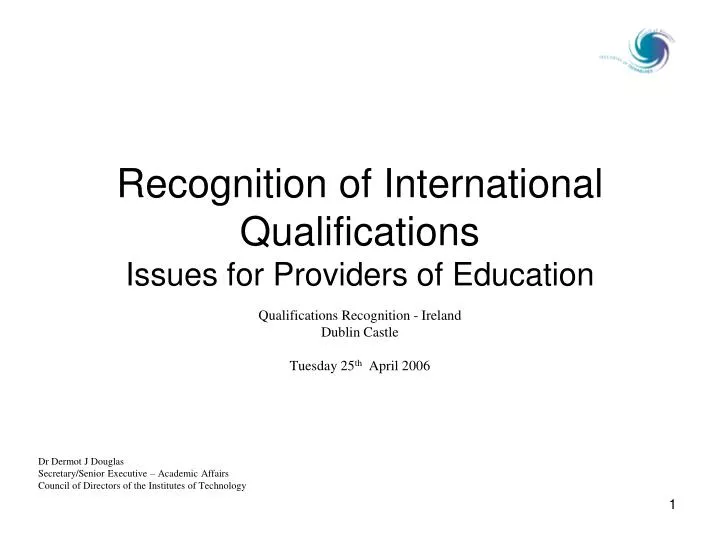 recognition of international qualifications issues for providers of education