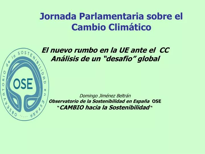 jornada parlamentaria sobre el cambio clim tico