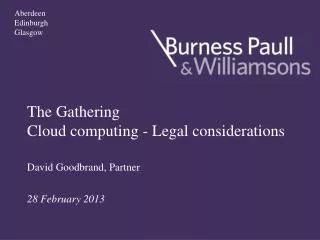 the gathering cloud computing legal considerations