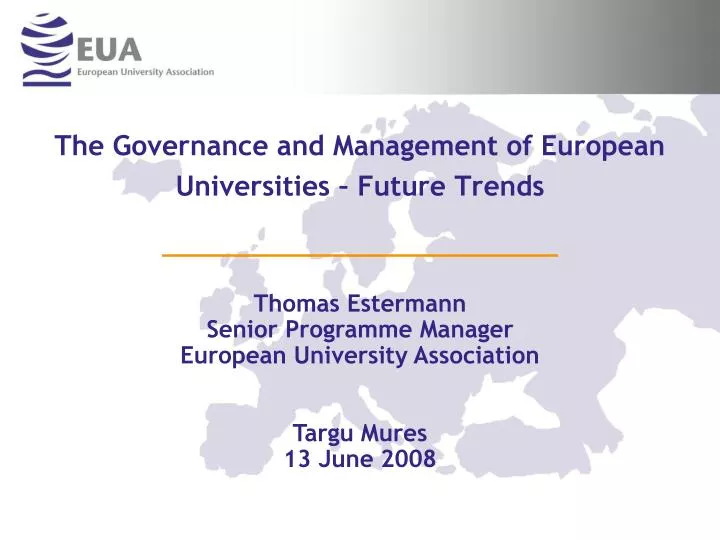 the governance and management of european universities future trends