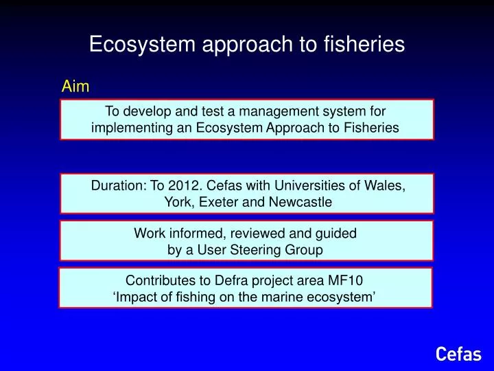 ecosystem approach to fisheries