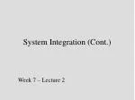 Approaches to System Integration: Information Transfer, Interfaces, and Data Replication - slide 1