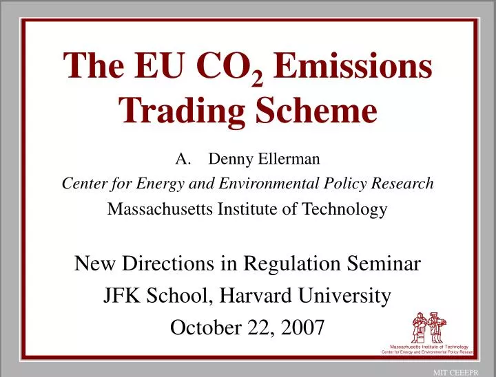 the eu co 2 emissions trading scheme