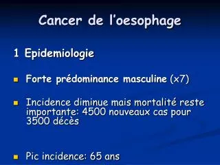 cancer de l oesophage