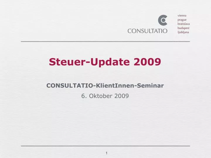 steuer update 2009