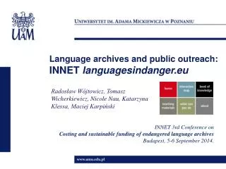 Language archives and public outreach: INNET languagesindanger.eu