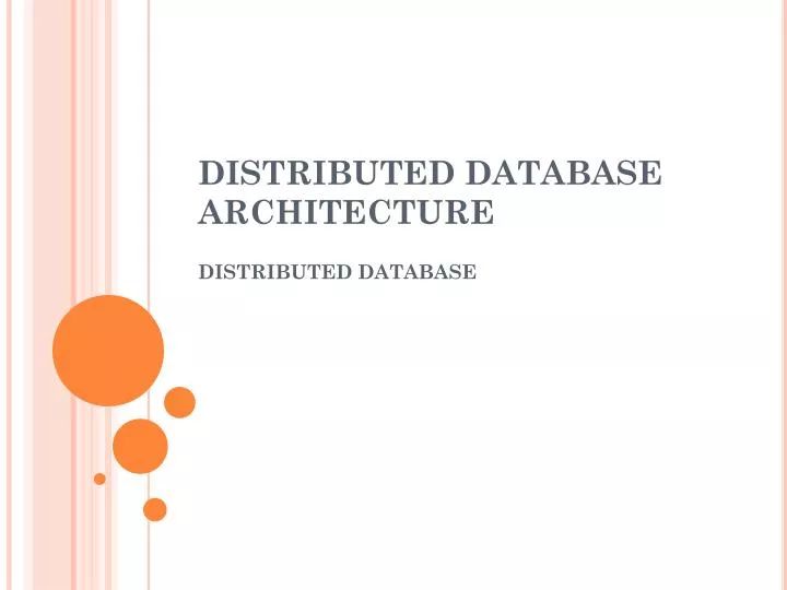 distributed database architecture
