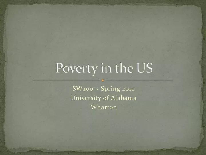 poverty in the us