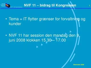 nvf 11 bidrag til kongressen