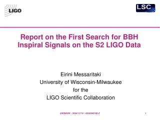 Report on the First Search for BBH Inspiral Signals on the S2 LIGO Data