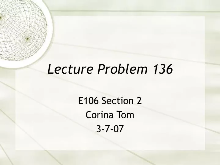 lecture problem 136