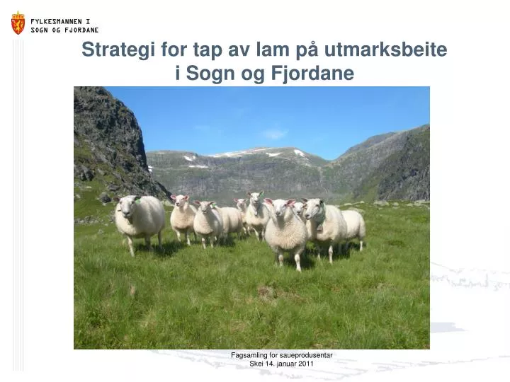 strategi for tap av lam p utmarksbeite i sogn og fjordane