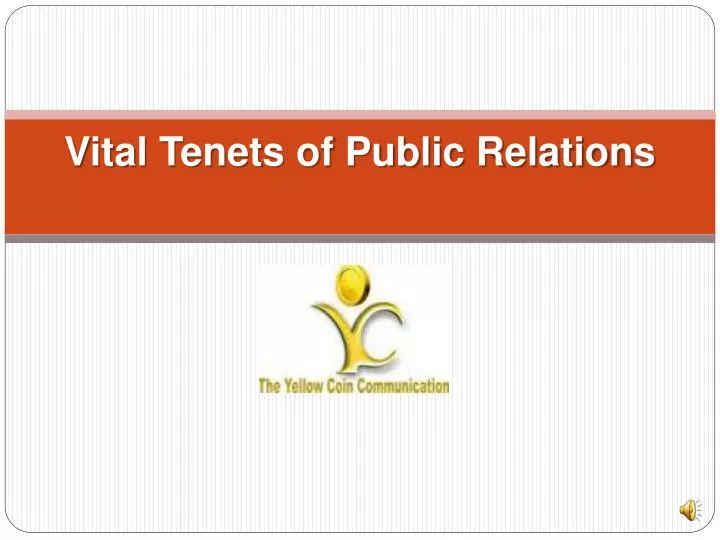 vital tenets of public relations