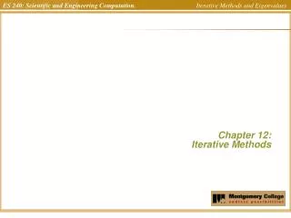 Chapter 12: Iterative Methods