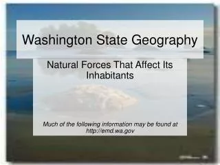 Washington State Geography