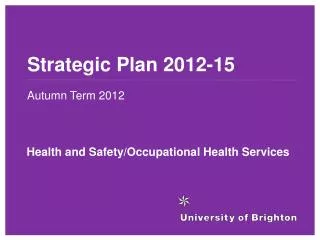 Strategic Plan 2012-15