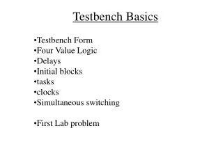 Testbench Basics