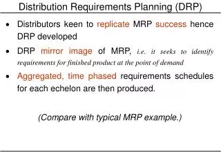 distribution requirements planning drp