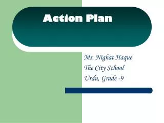 Action Plan