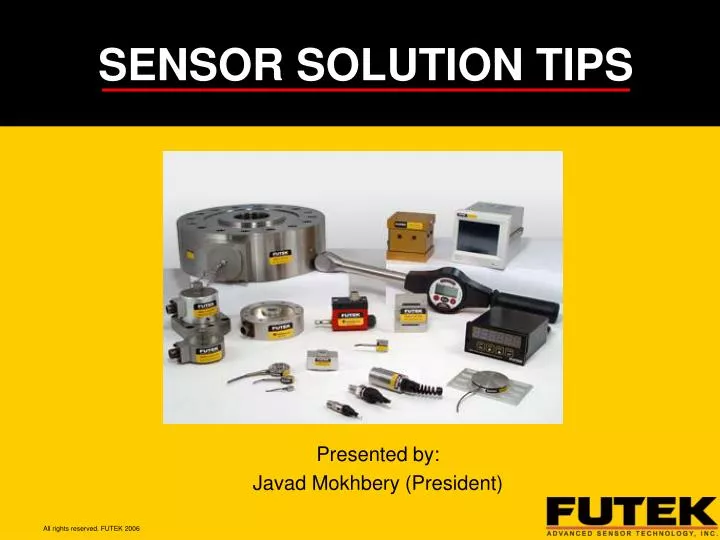 sensor solution tips