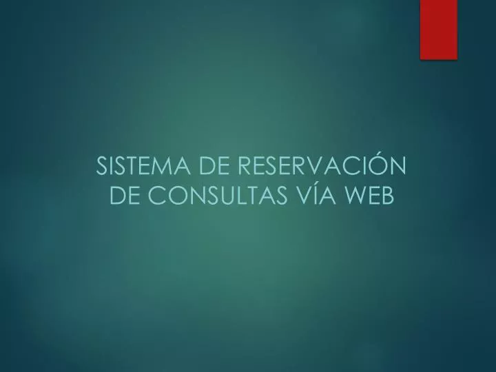 sistema de reservaci n de consultas v a web