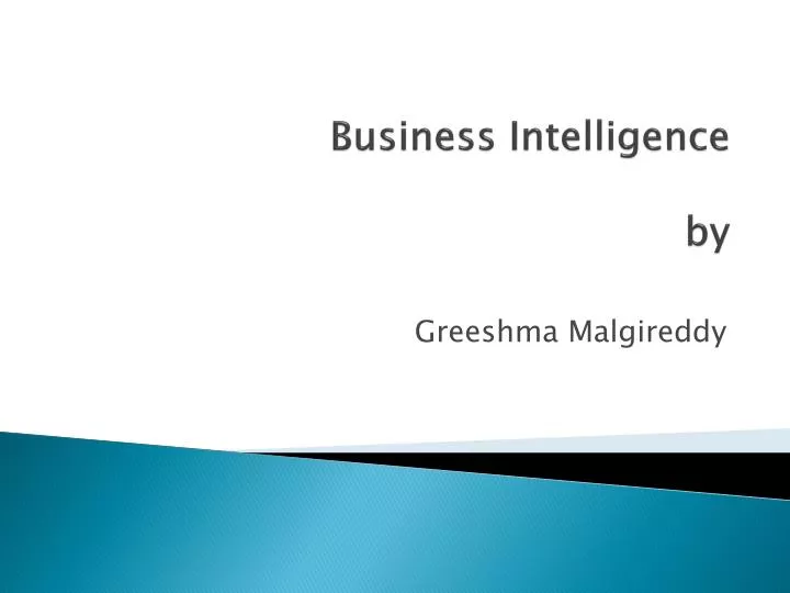 business intelligence by