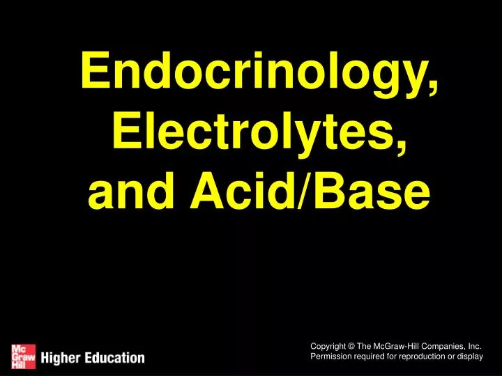 endocrinology electrolytes and acid base